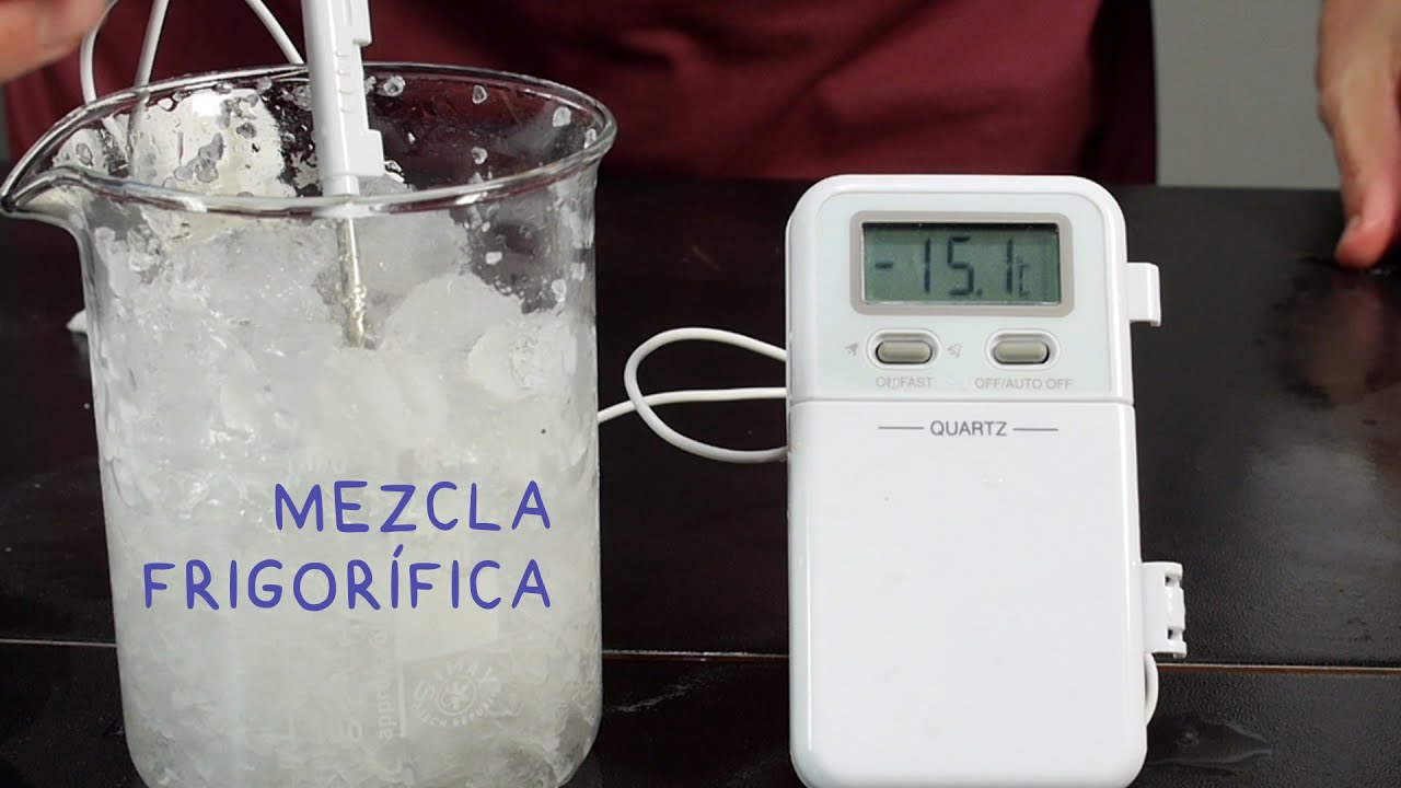 Mezcla Frigorifica. Enfriar con Hielo y Sal. 🧊 + 🧂