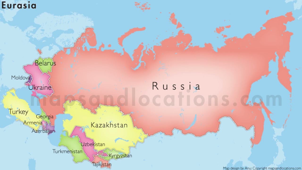 Map of Eurasia | Mapsandlocations.com
