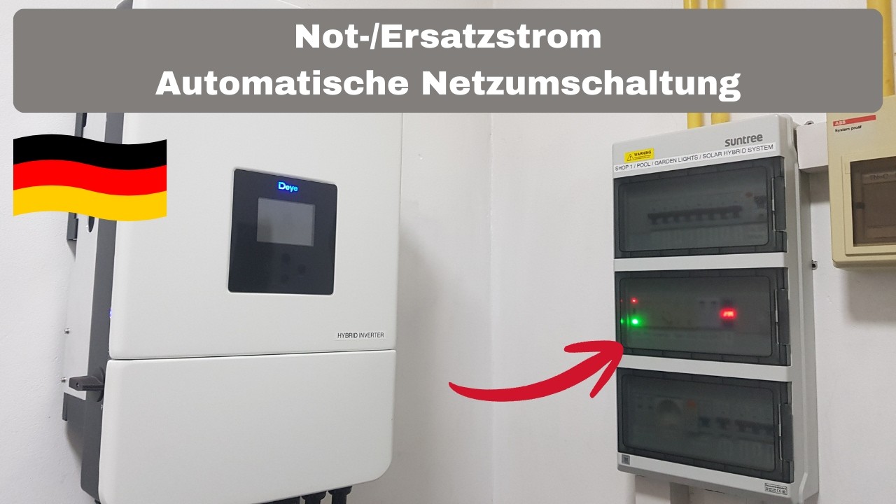 Wie schaut bei mir Not-/Ersatzstrom mit meinen Deye Hybrid Wechselrichtern aus?