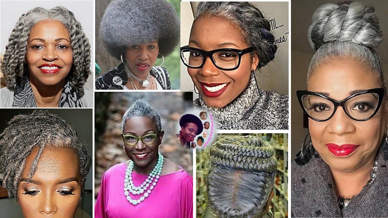 SLAY IT DIFFERENT AND LOOK UNIQUE👉Gray Hairstyles For Black Women|Natural hairstyles 💕💕