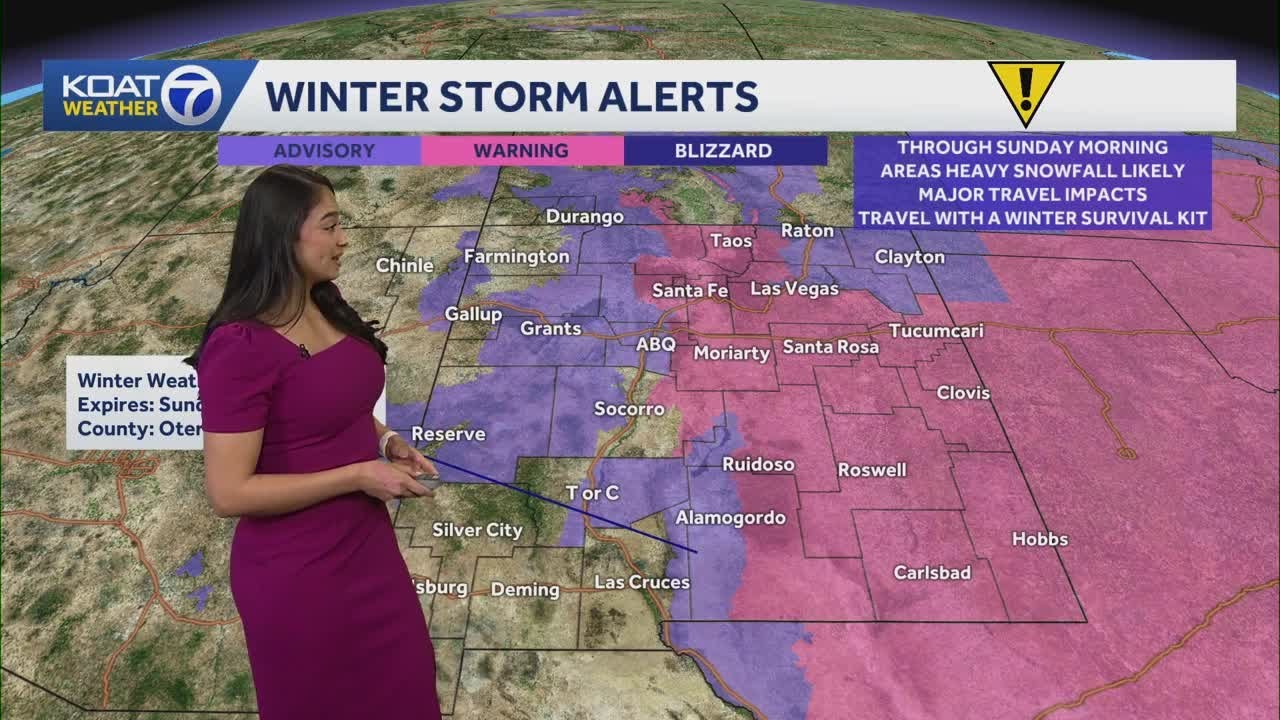 Winter storm warnings and advisories remain in place across NM