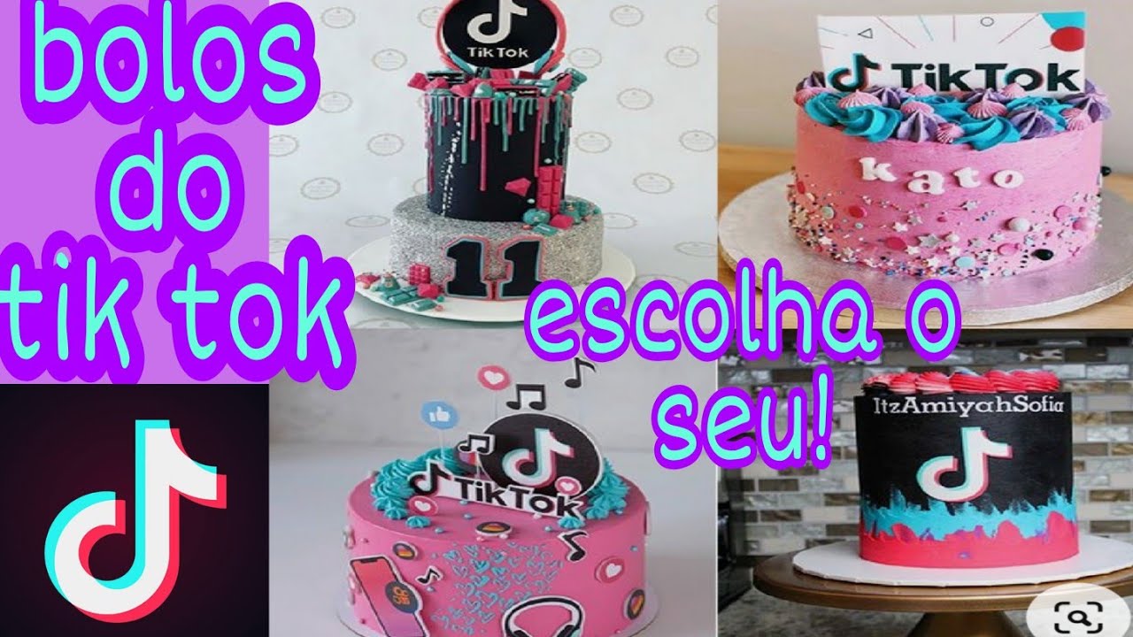 VARIOS BOLOS LINDO PRA SUA FESTA TEMA TIK TOK. ESCOLHA O SEU E BOA FESTA | Alba Soupir