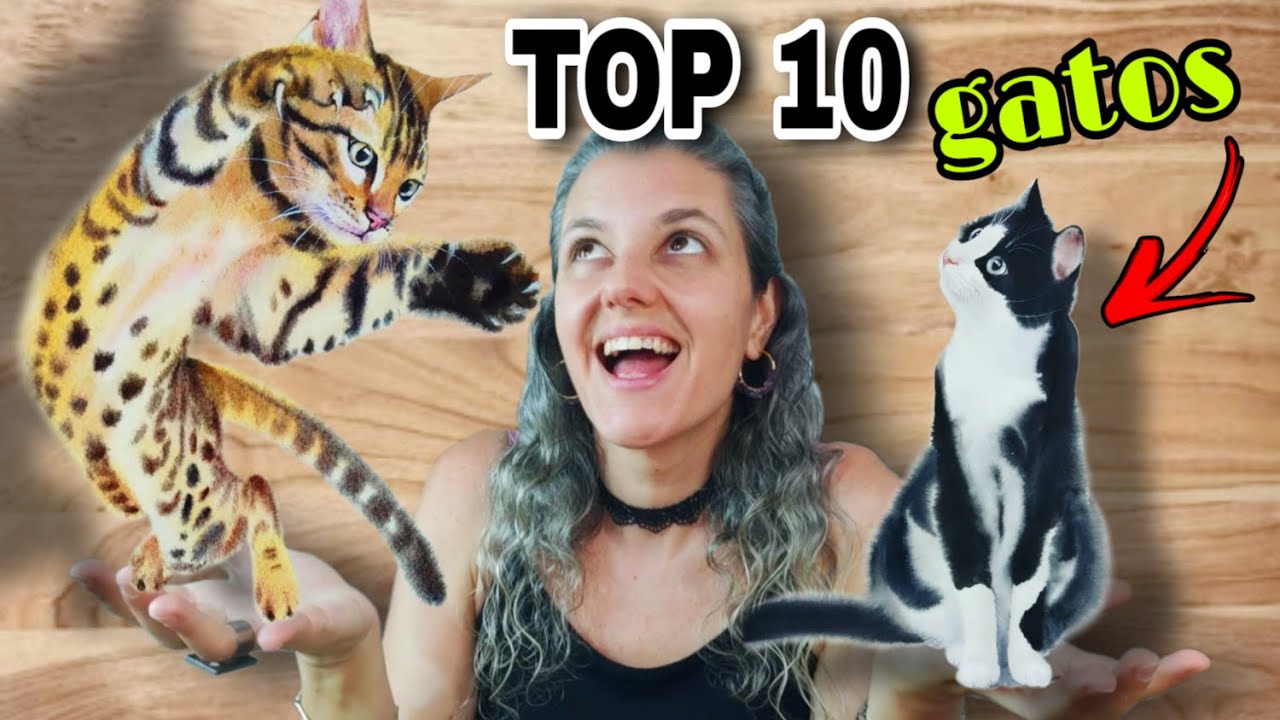 TOP 10 ARTISTAS que pintan GATOS en acuarela