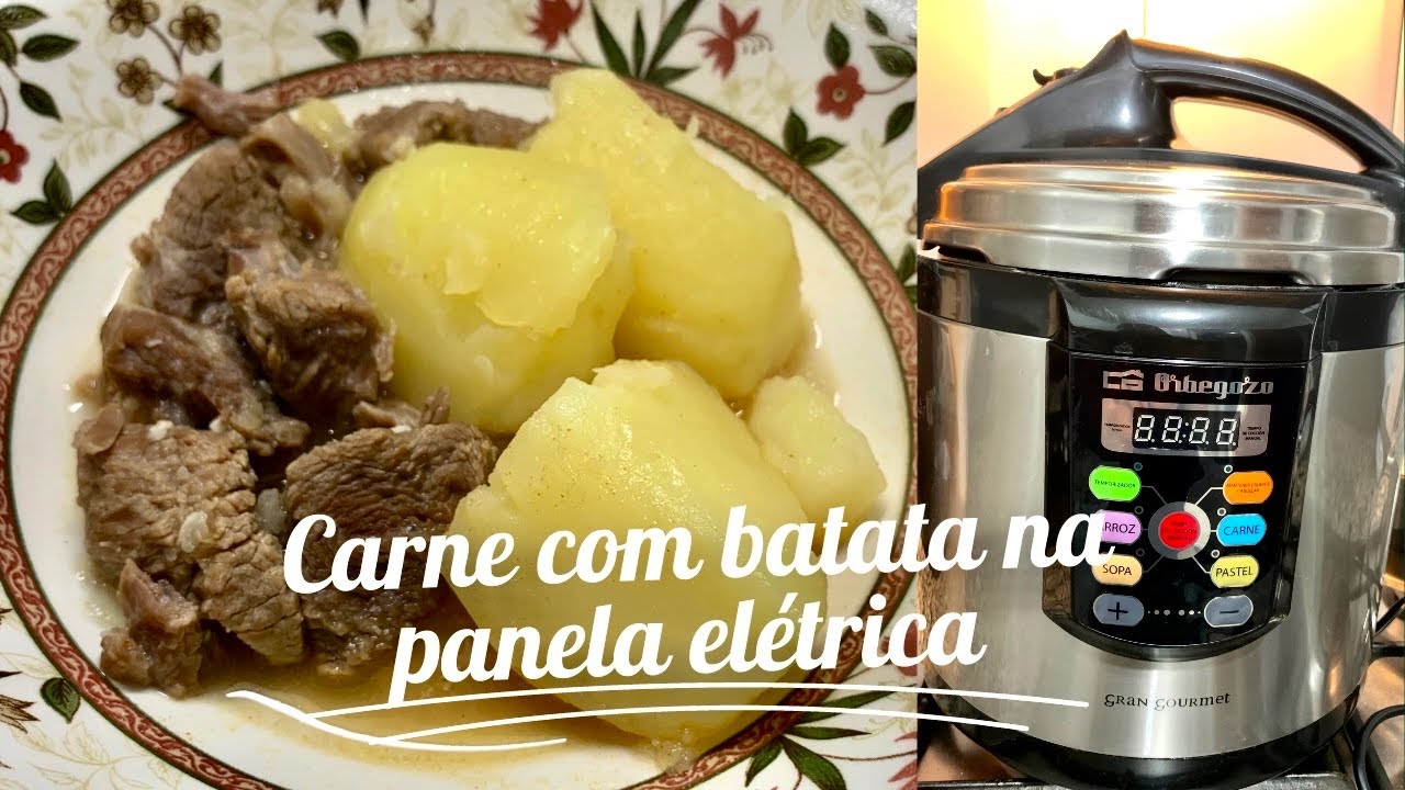 COMO FAZER CARNE DE VACA COM BATATA + Resenha panela elétrica Orbegozo