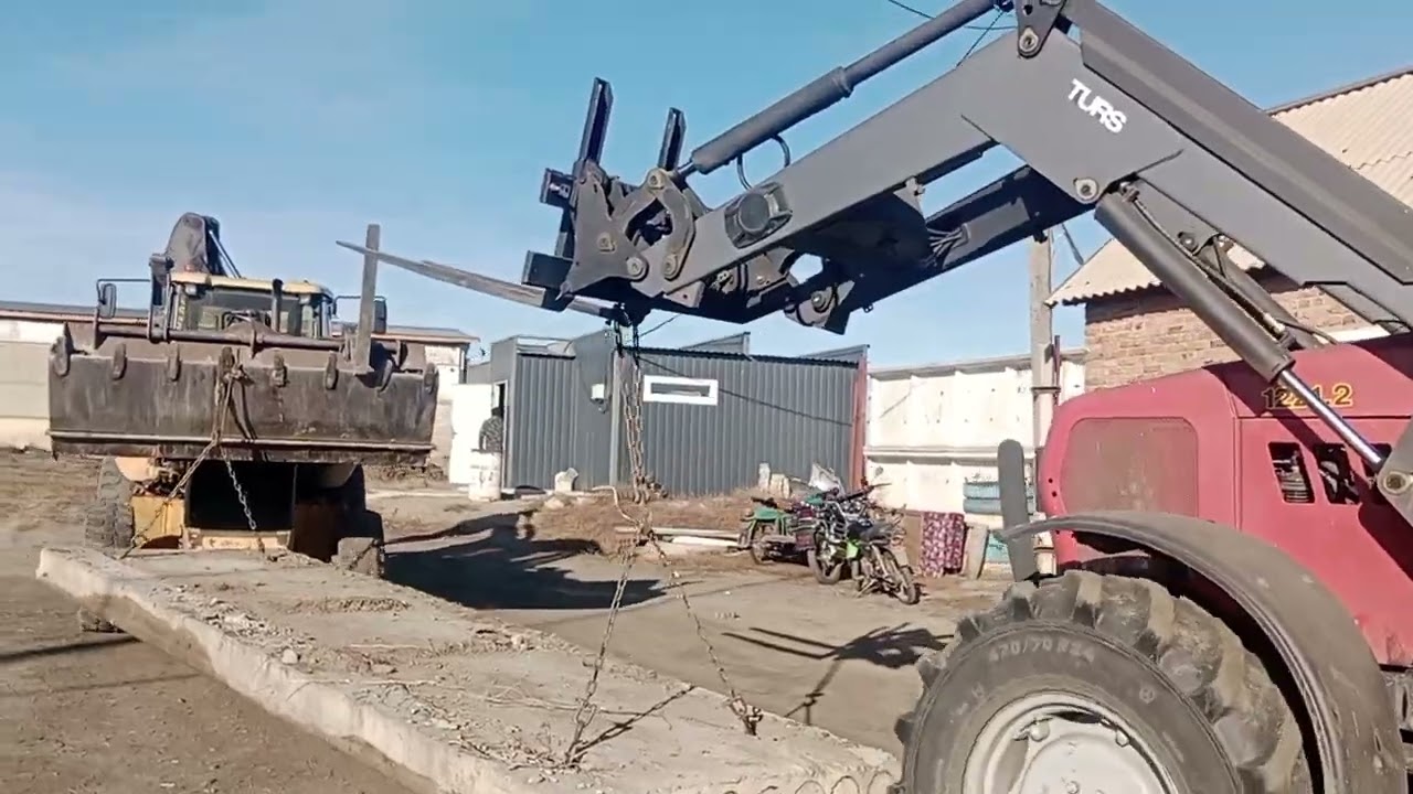 Мтз-1221 и Вольво бл61 . Парная работа. 