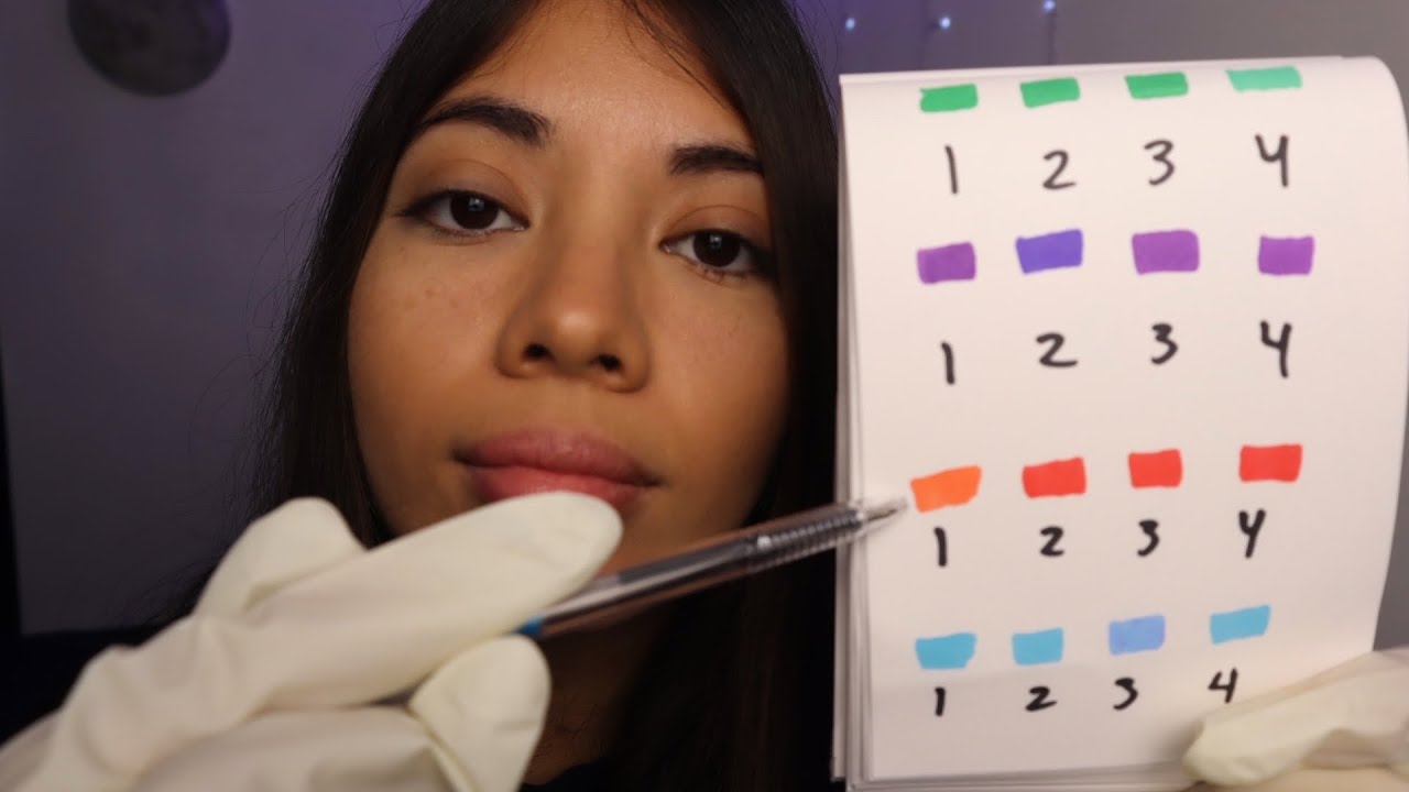 ASMR eye exam, color blind test, eye measuring, medical roleplay 👩‍⚕️