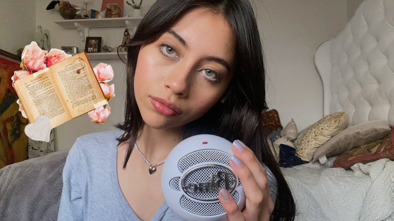 MI PRIMER video ASMR SUSURRANDOTE Poemas de Benedetti al Oido ❤️ | lectura susurrada, wet sounds 📖