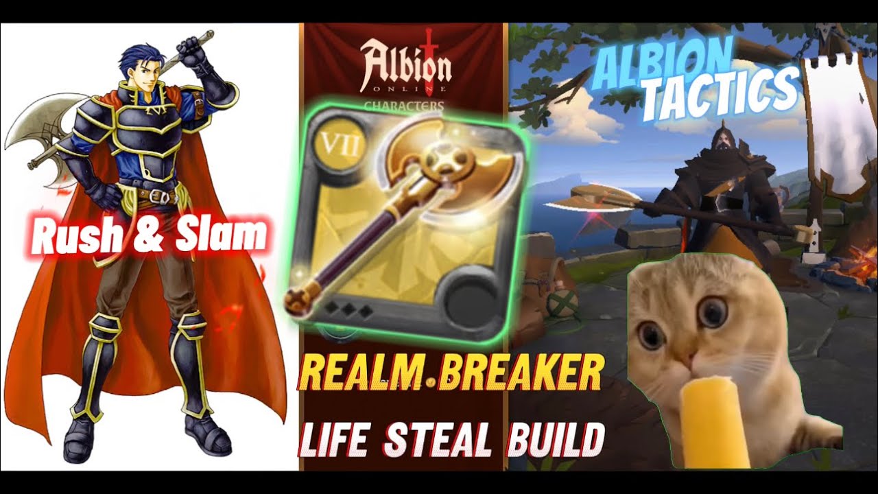 Albion Tactics RealmBreaker Life steal build | Fights & Guide | Albion Online (Beginner to Pro)