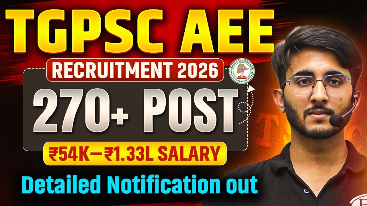 TGPSC AEE Recruitment 2026 Out 🔥 | 270+ Assistant Engineer Vacancies #engineerswallah