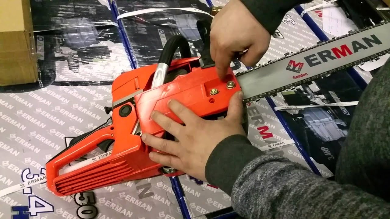 Erman EM5201 chainsaw   assembly