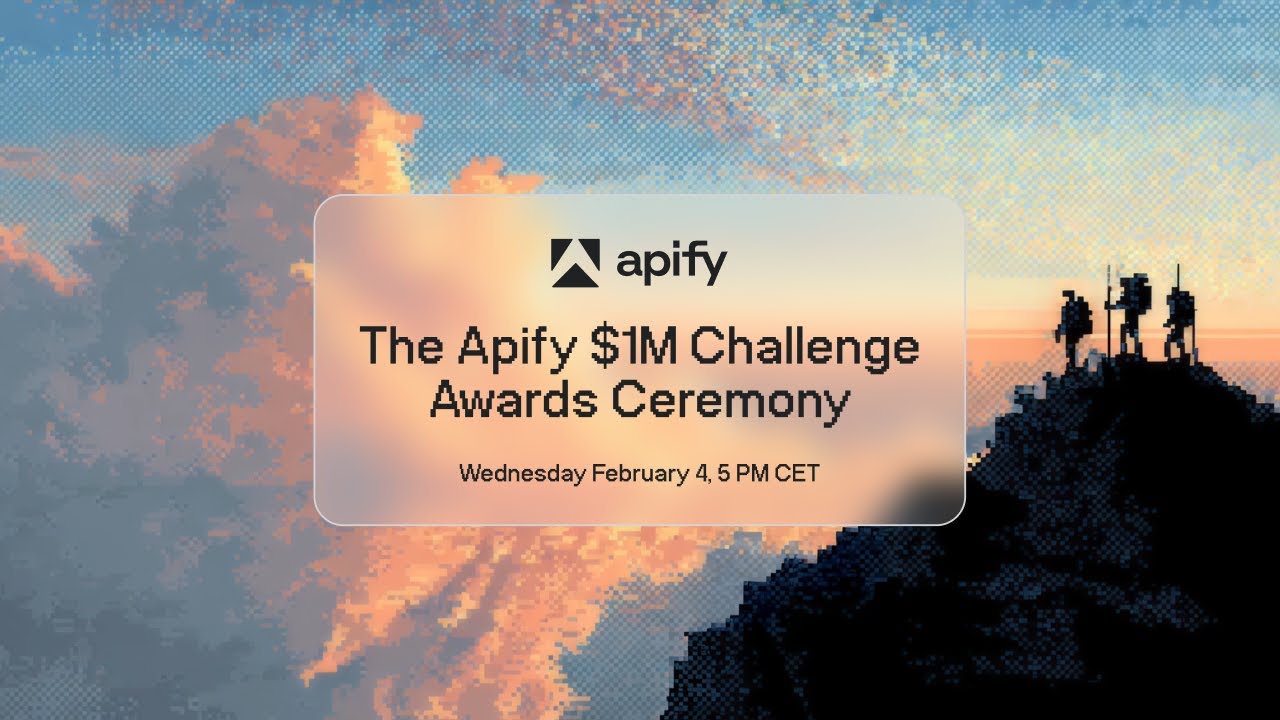 Церемония награждения победителей конкурса Apify $1M Challenge