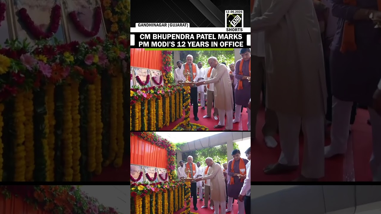Gujarat Chief Minister Interacts with media to mark 12 Years of Prime Minister Modi's Government