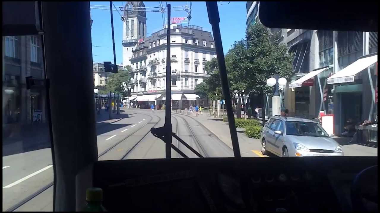 VBZ ZÜRICH TRAM - Linie 2: Bahnhof Tiefenbrunnen - Farbhof