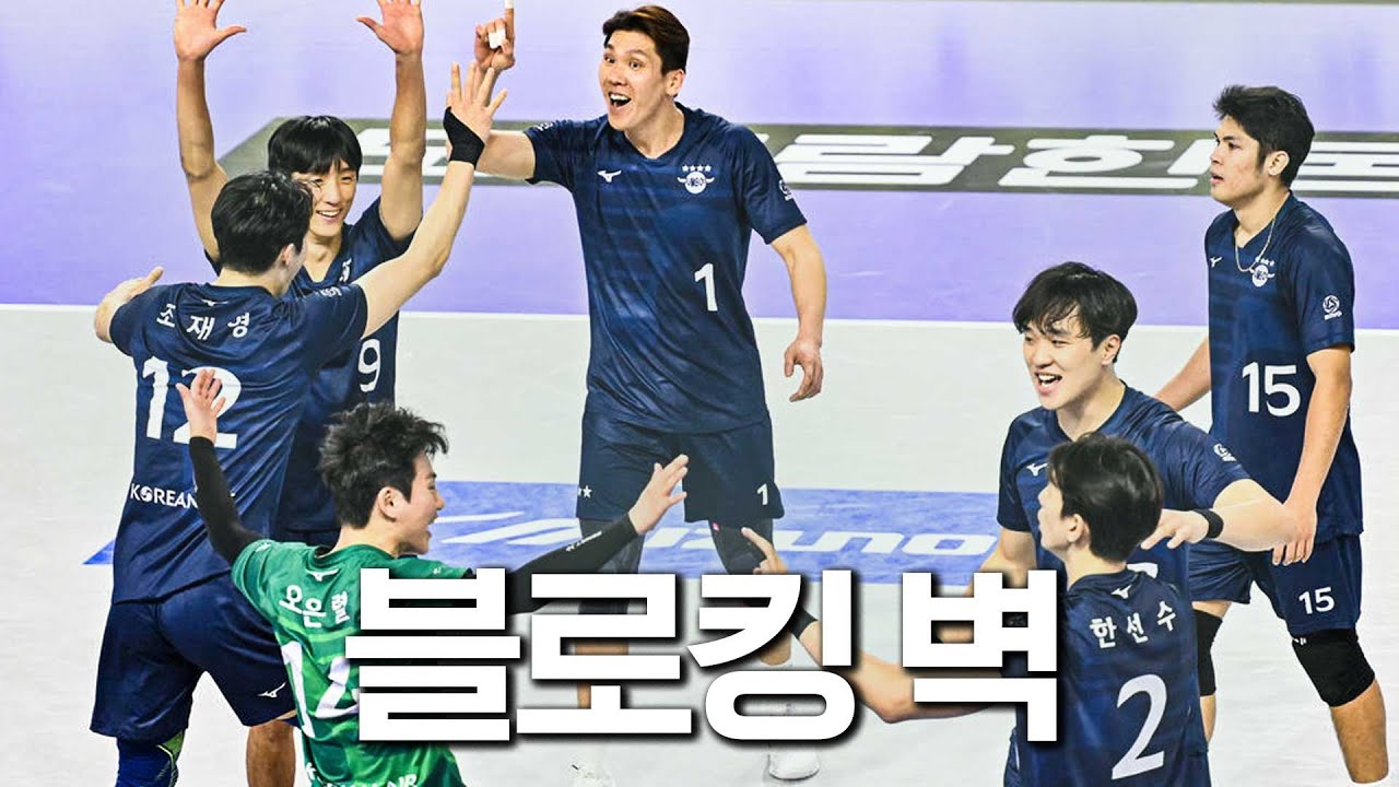 블로킹 15개로 벽친 대한항공