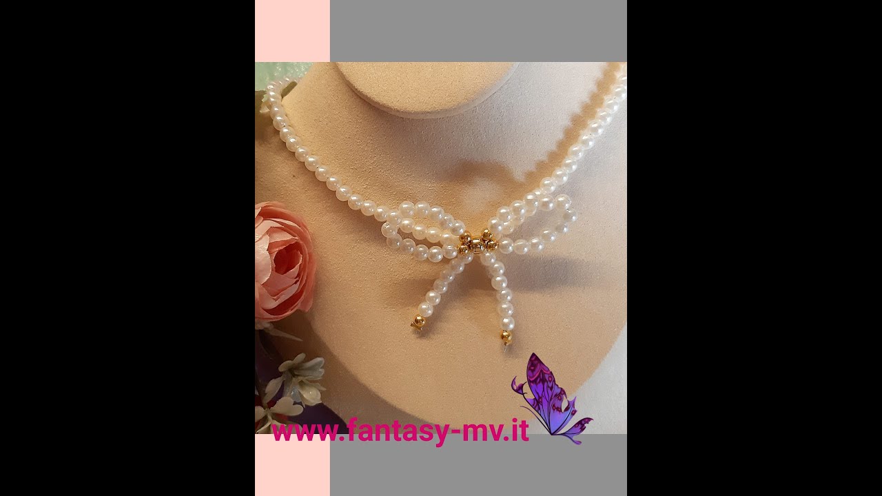 Tutorial: Collana con fiocco 🎀 @FantasyManuelaVio
