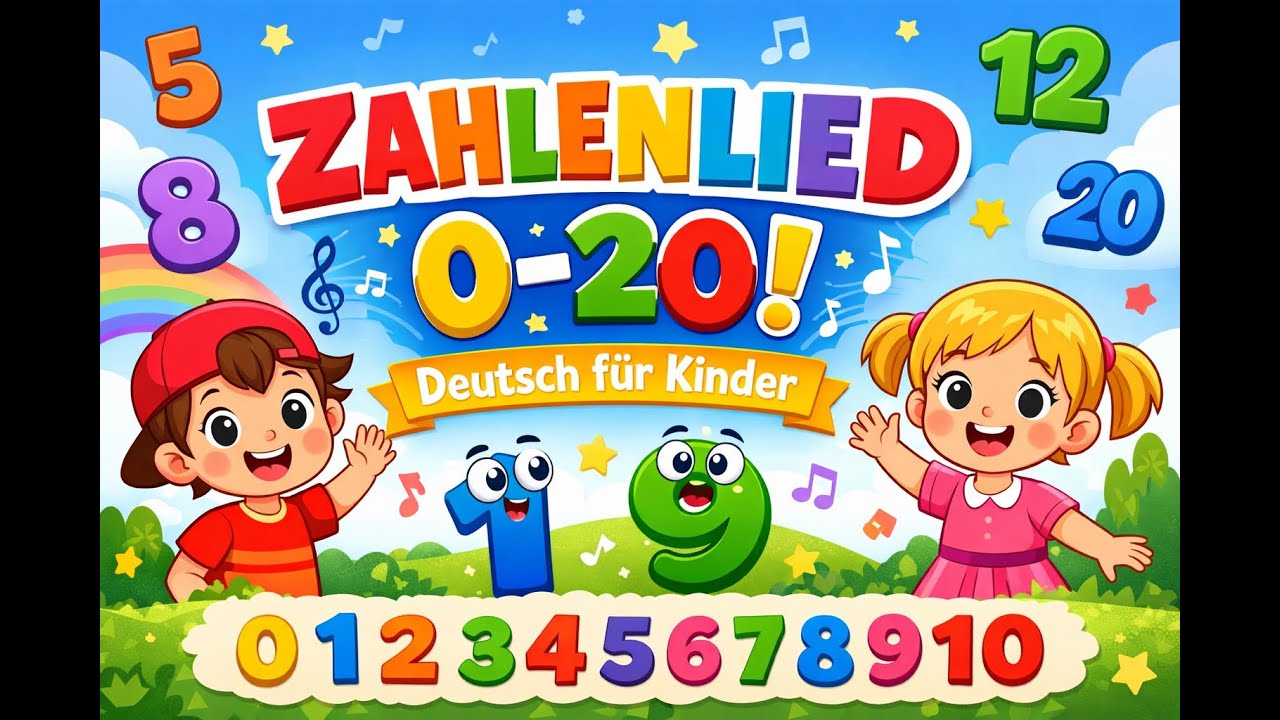 Zahlenlied Deutsch A1 🎶| Kinder lernen die Zahlen | Numbers Song in German | Almanca Sayılar Şarkısı