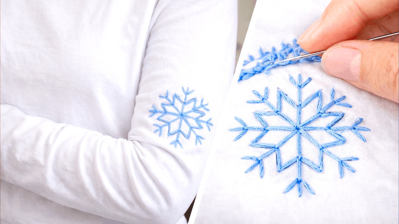Just Look What Beautiful Snowflake Embroidery You Can Create! Fast And Easy – Everyone Can Do It! ❄️