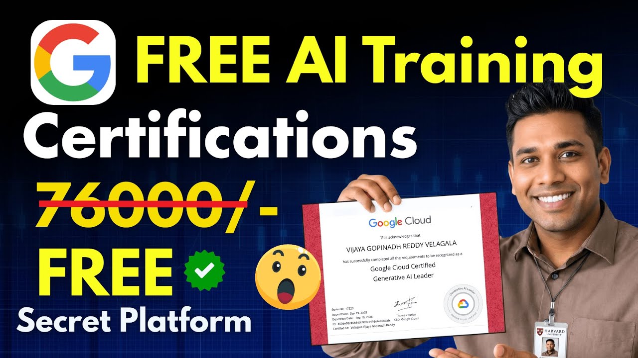 GOOGLE दे रहा है: FREE AI Courses + Certification | Worth ₹66,000+ | Don't Miss 🔥