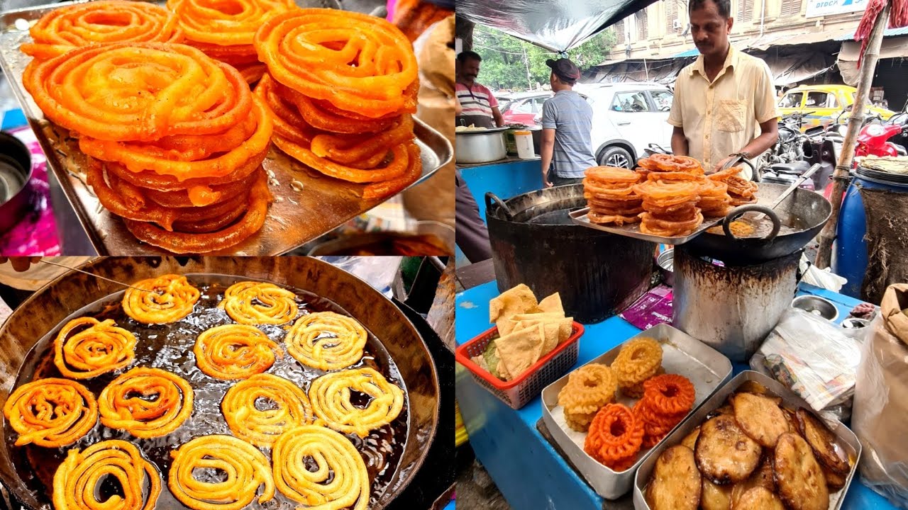 হাইকোর্টের সামনে হাজার হাজার দুর্দান্ত জিলিপি, মালপোয়া, আমিত্তি বানিয়ে চলেছে দুই ভাই।