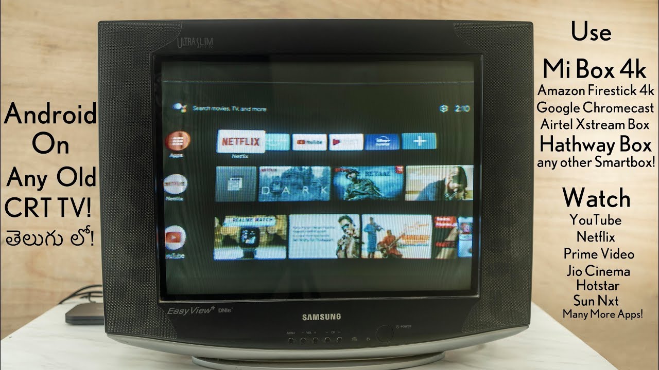 How to Convert Old CRT TV into a ANDROID TV Without HDMI Port in Telugu!