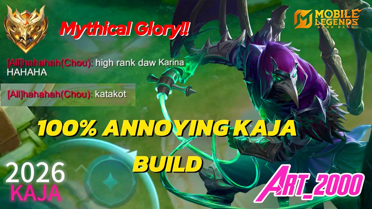 100% ANNOYING KAJA BUILD 2026 KAJA GAMEPLAY BUILD VS CHIP #art_2000 #mobilelegends #kajamlbb 
