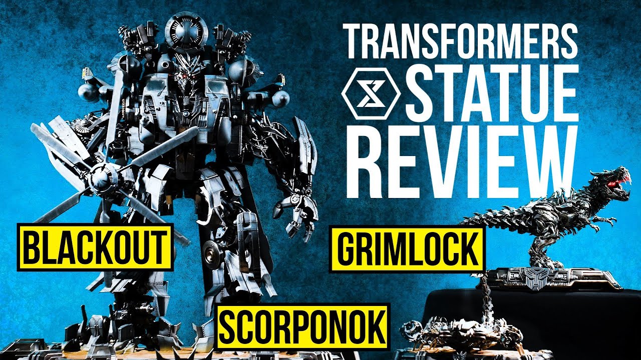 Blackout, Scorponok, Grimlock (Transformers) - STATUE REVIEW