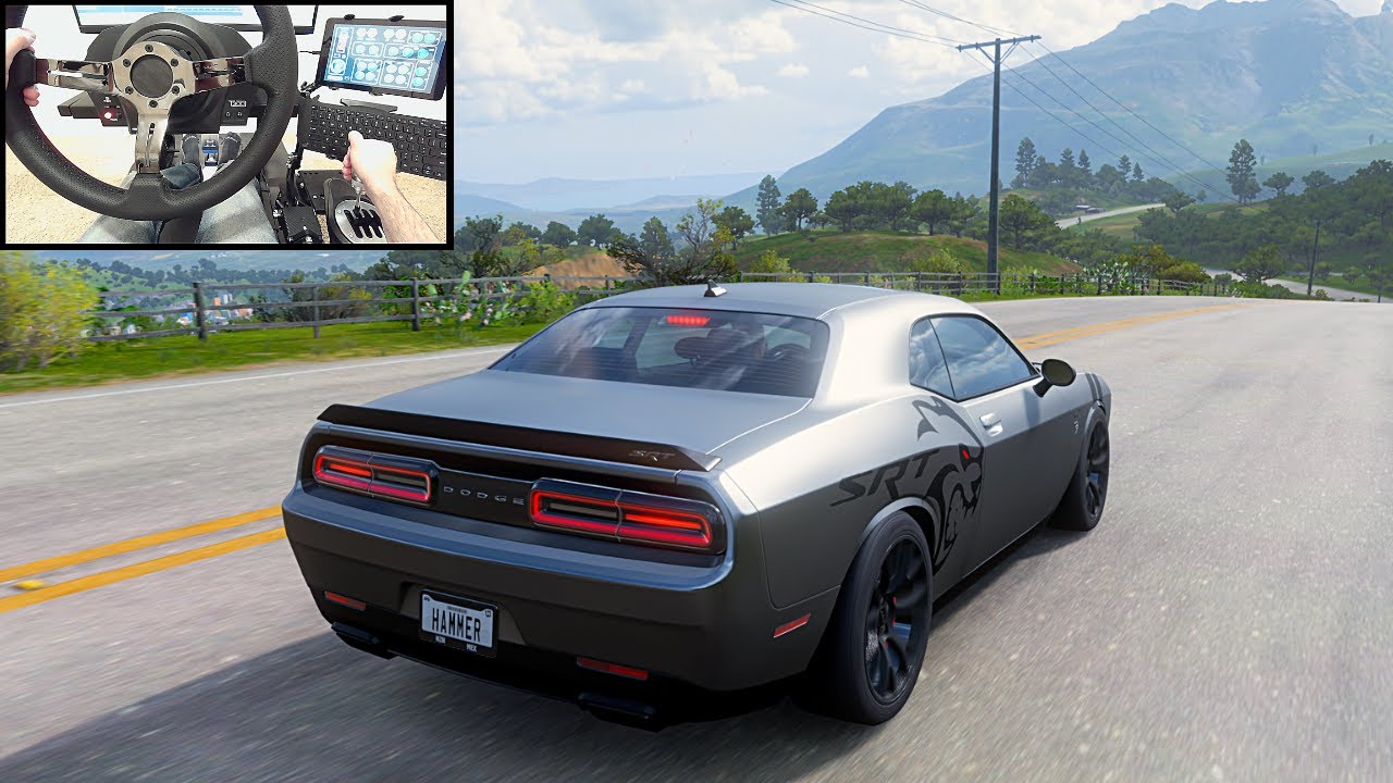 Dodge Challenger SRT Hellcat - (800hp HEMI) - Forza Horizon 5 Gameplay - FH5 4K - Steering Wheel