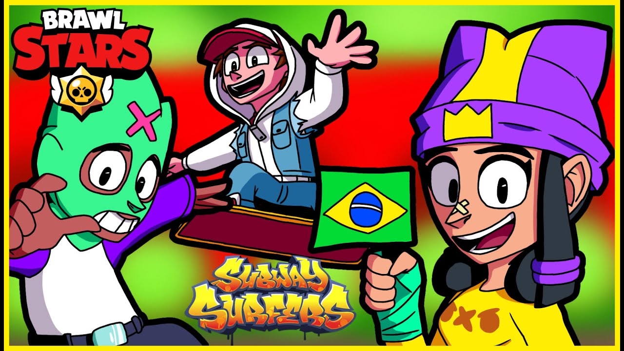 MINA встречается с Олли и Subway Surfers и Brawl Stars. Партнерство - анимация Brawl Stars.