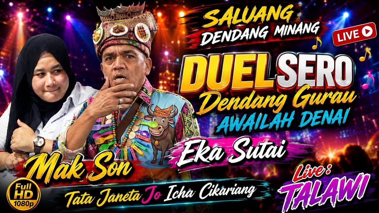 Kisai Taruih Mak Son!!😜💃🤣Dendang Gurau Awailah Denai || Live Tumpuak Tangah - Talawi SWL