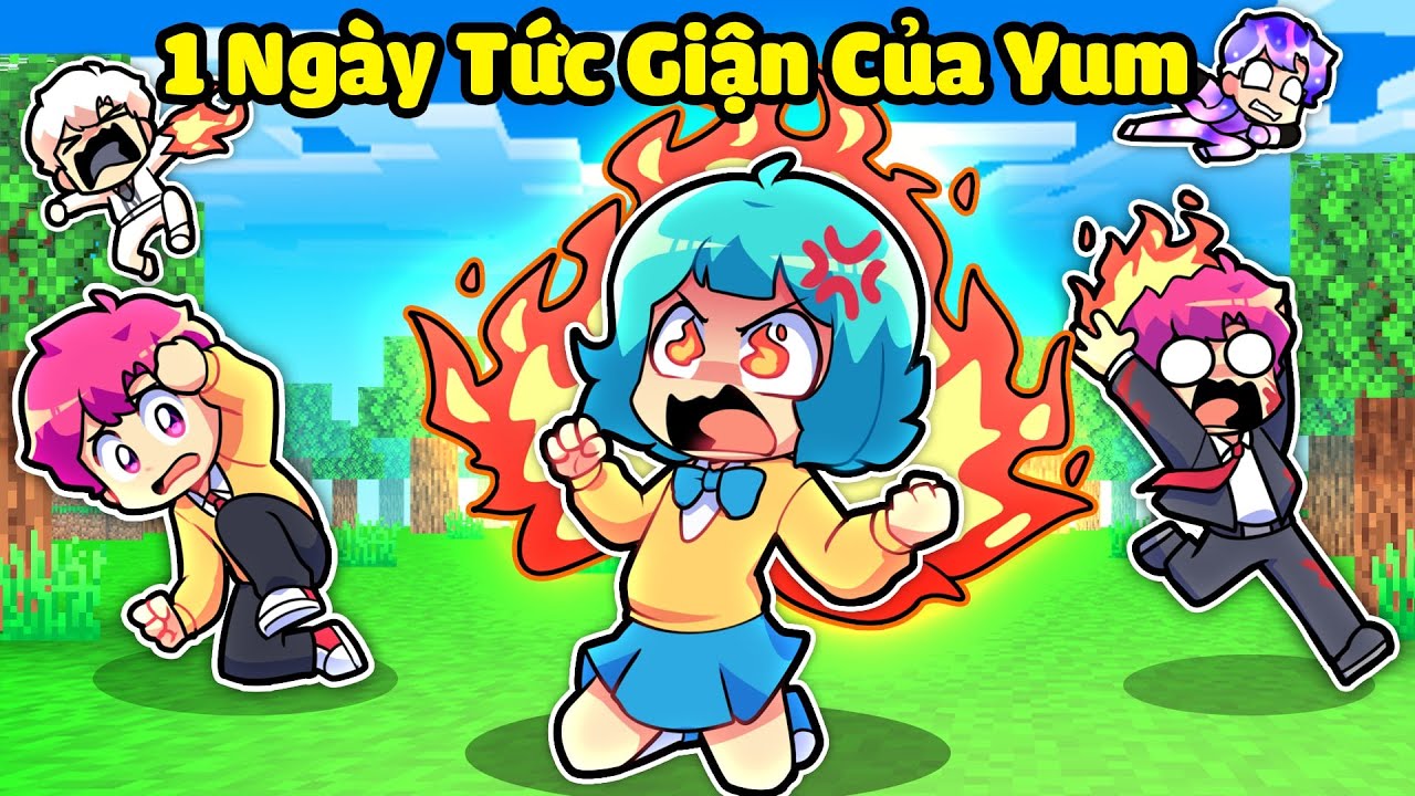 HIHA AUT HỐT HOẢNG KHI YUMMIE SIÊU TỨC GIẬN TRONG MINECRAFT*1 NGÀY TỨC GIẬN CỦA YUMMIE 🤣