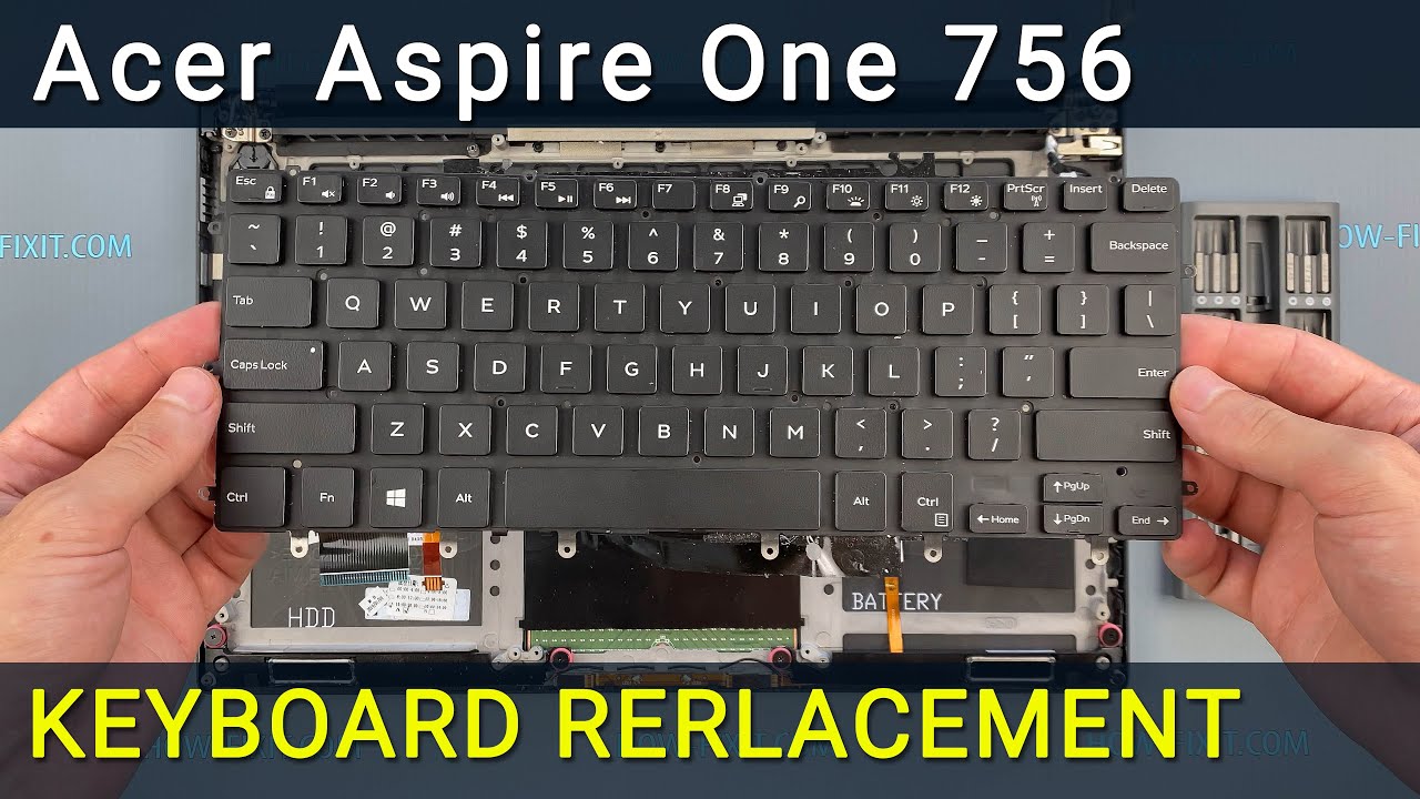 Замена клавиатуры на ноутбуке Acer Aspire One 756
