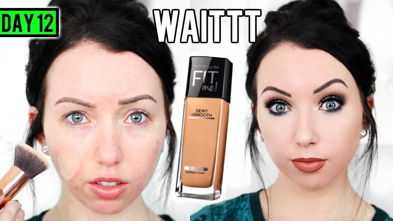 MAYBELLINE FIT ME DEWY & SMOOTH FOUNDATION [First Impression Review & Demo] 15 DAYS OF FOUNDATION