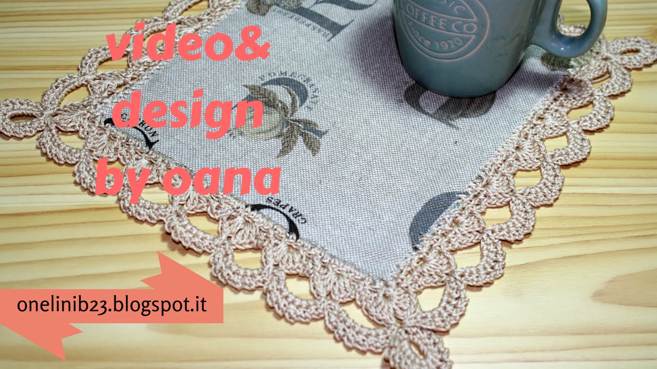 crochet border on a napkin