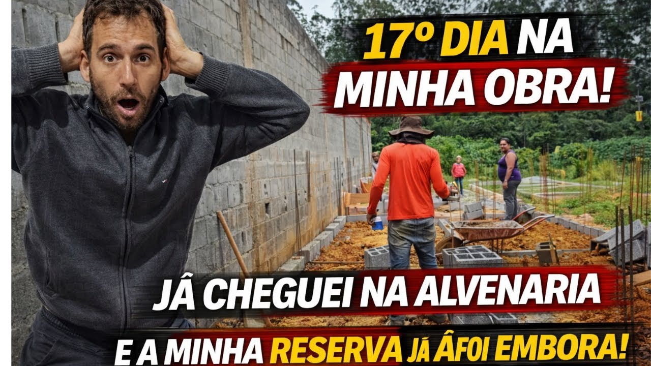 MINHA CASA TÁ SUBINDO, MAS O DINHEIRO ACABOU 😳 17º DIA DE OBRA AO VIVO