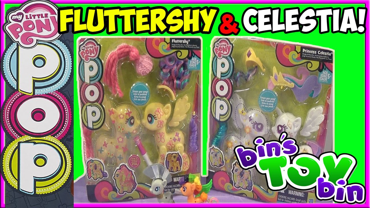 My Little Pony Pop BIG Design-a-Pony Kits- Fluttershy & Princess Celestia! Review by Bin's Toy Bin