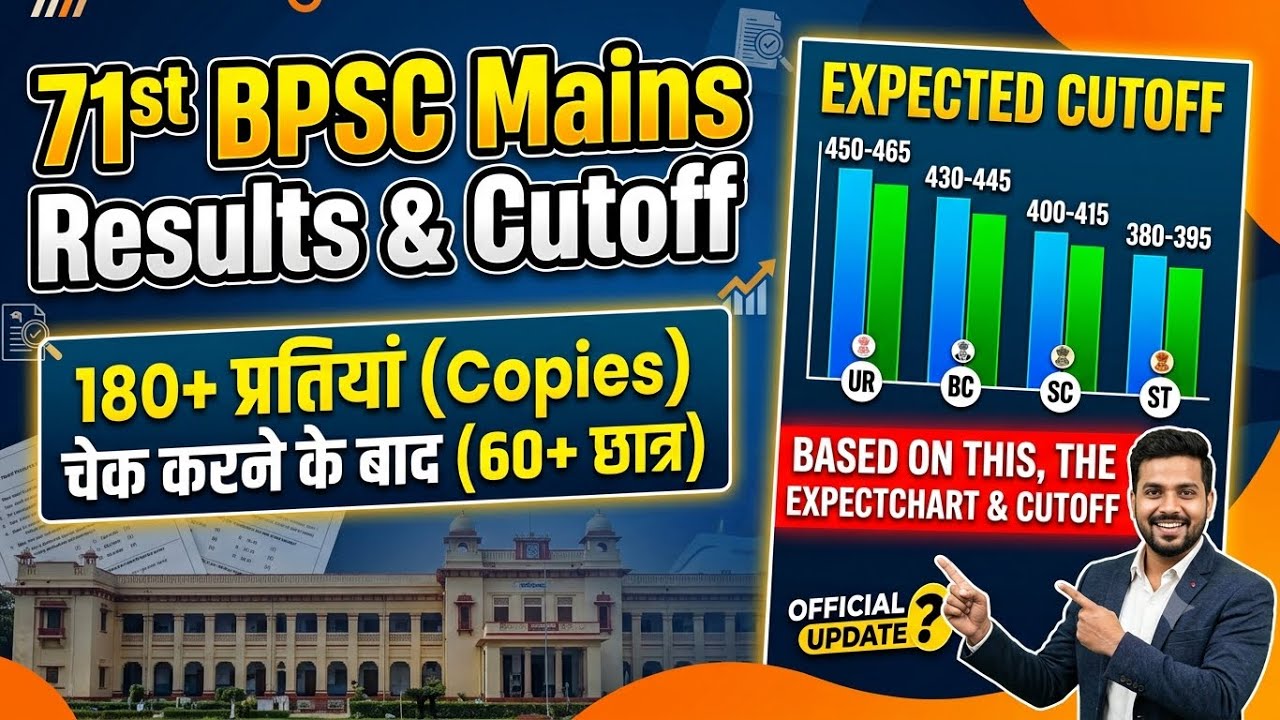 71st BPSC MAINS RESULT | 71st BPSC MAINS CUTOFF| analysis of 180+ copies