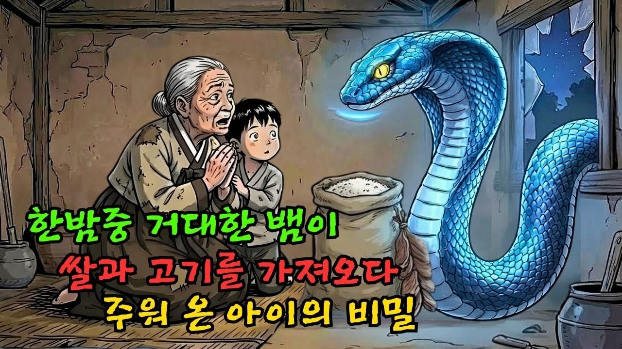 다리 밑에서 주워 온 아이를 키우자, 매일 밤 거대한 '백사(白蛇)'가 쌀과 고기를 물어다 바친 기막힌 사연
