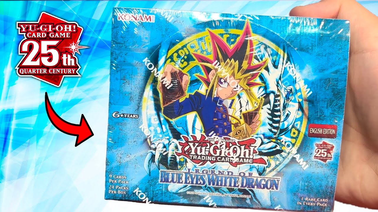 THE FIRST EVER YUGIOH SET!! Opening A Yugioh 25th Anniversary Legend Of Blue Eyes (LOB) Booster Box!