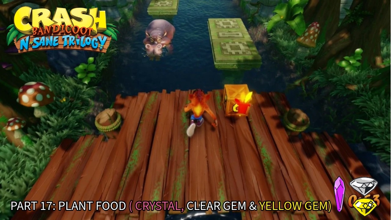Crash Bandicoot 2 (N. Sane trilogy). 100% Walkthrough Part 17 - Plant food(Crystal,Clear-Yellow gem)