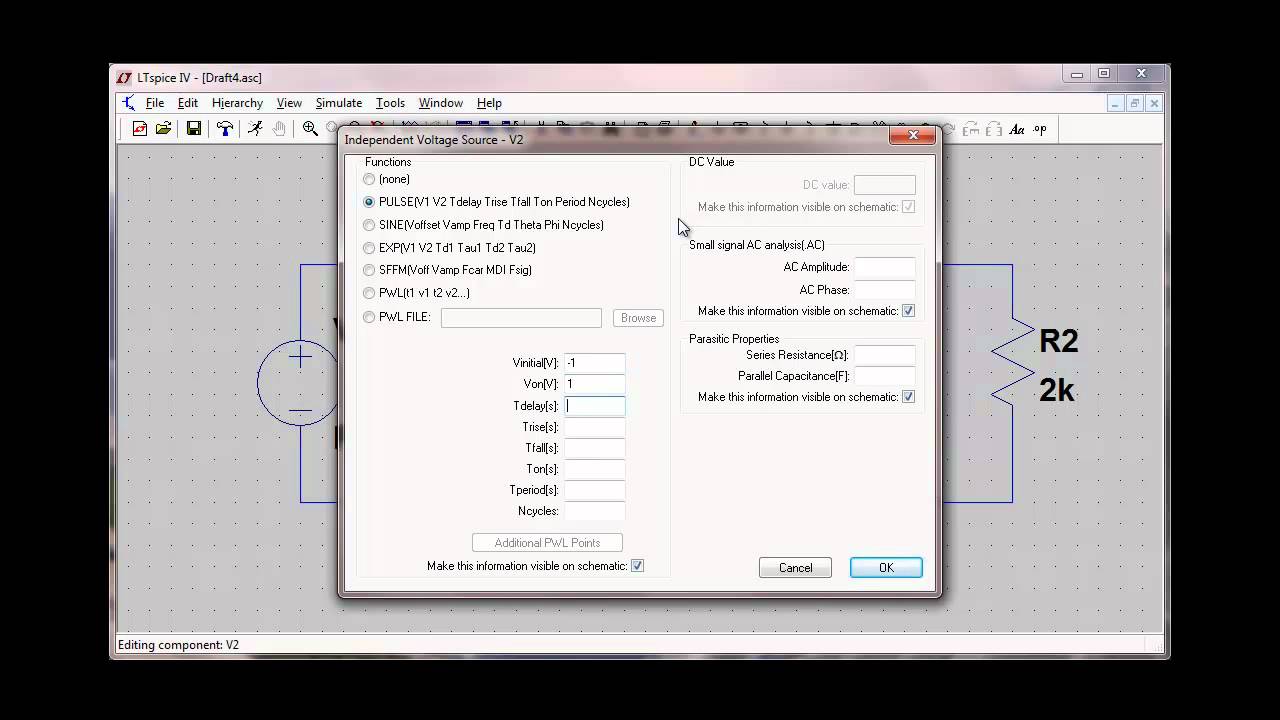 LTSpice - Voltage Controlled Switch