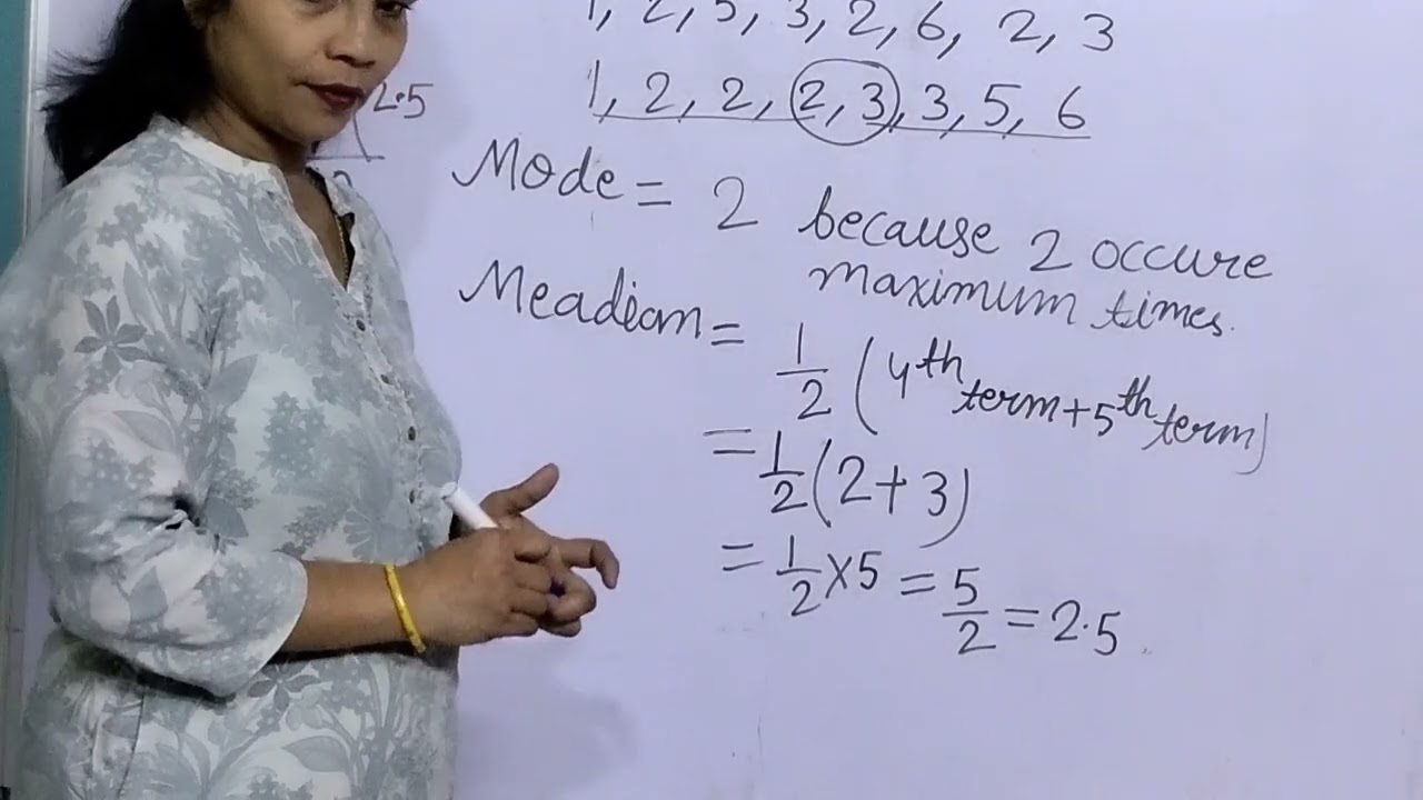 Class 7 mean mode median
