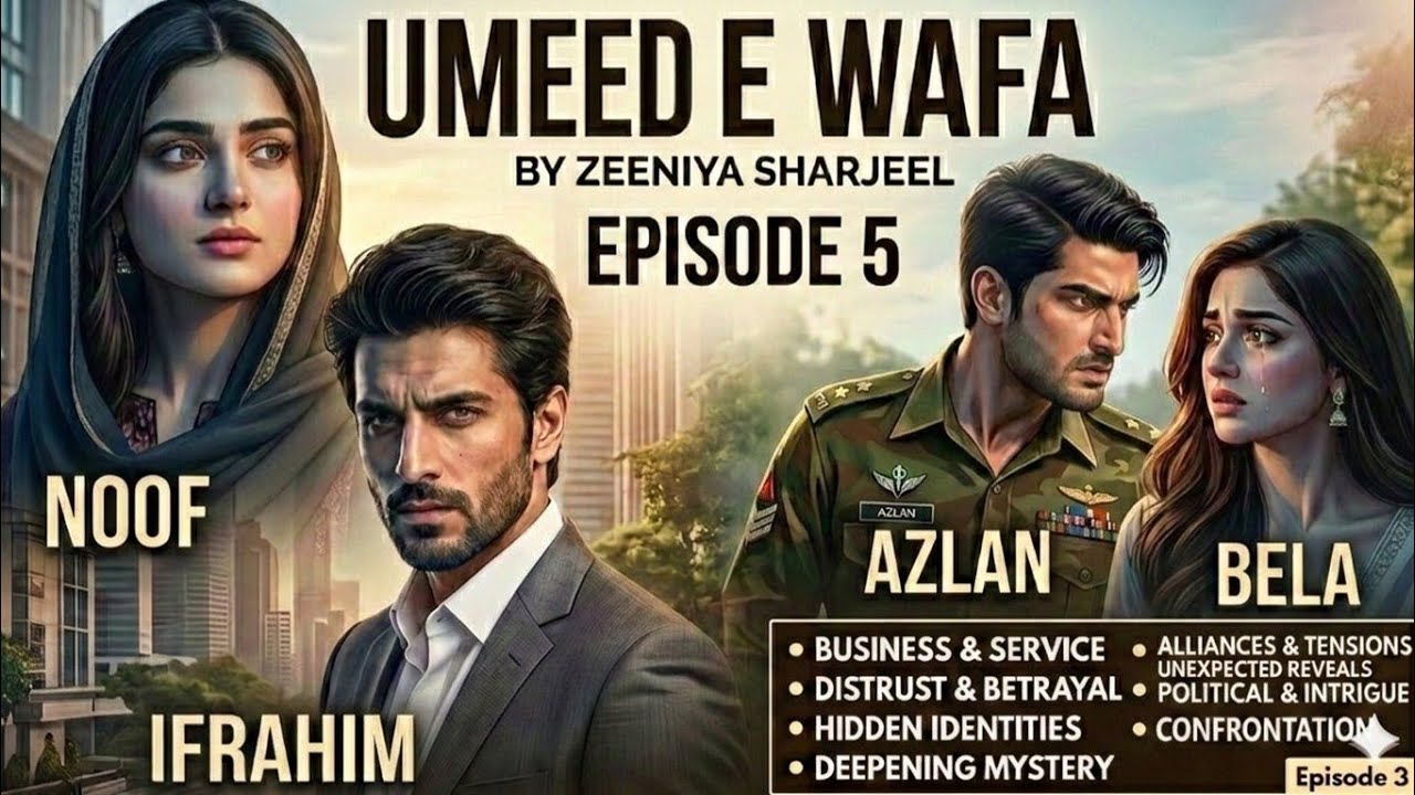 Umeed E Wafa by Zeeniya Sharjeel Part 5 /Suspense/Revenge/Kidnapping/Urdu Novels Ebook