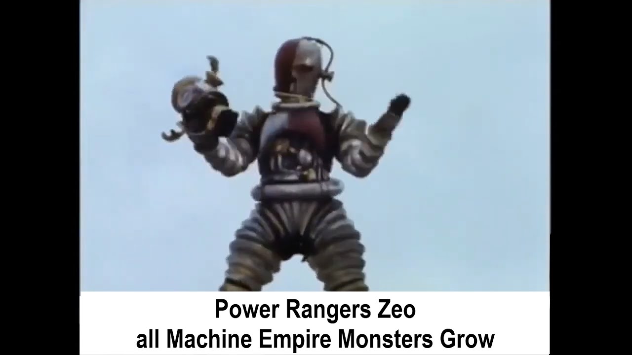 Power Rangers Zeo all Machine Empire Monsters Grow (ENG DUB)