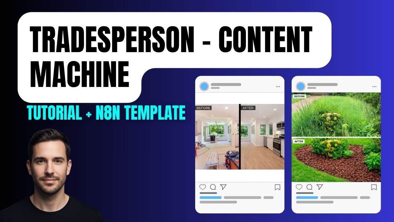 n8n Automation for Tradespeople  Form → Social Posts + Before After Image