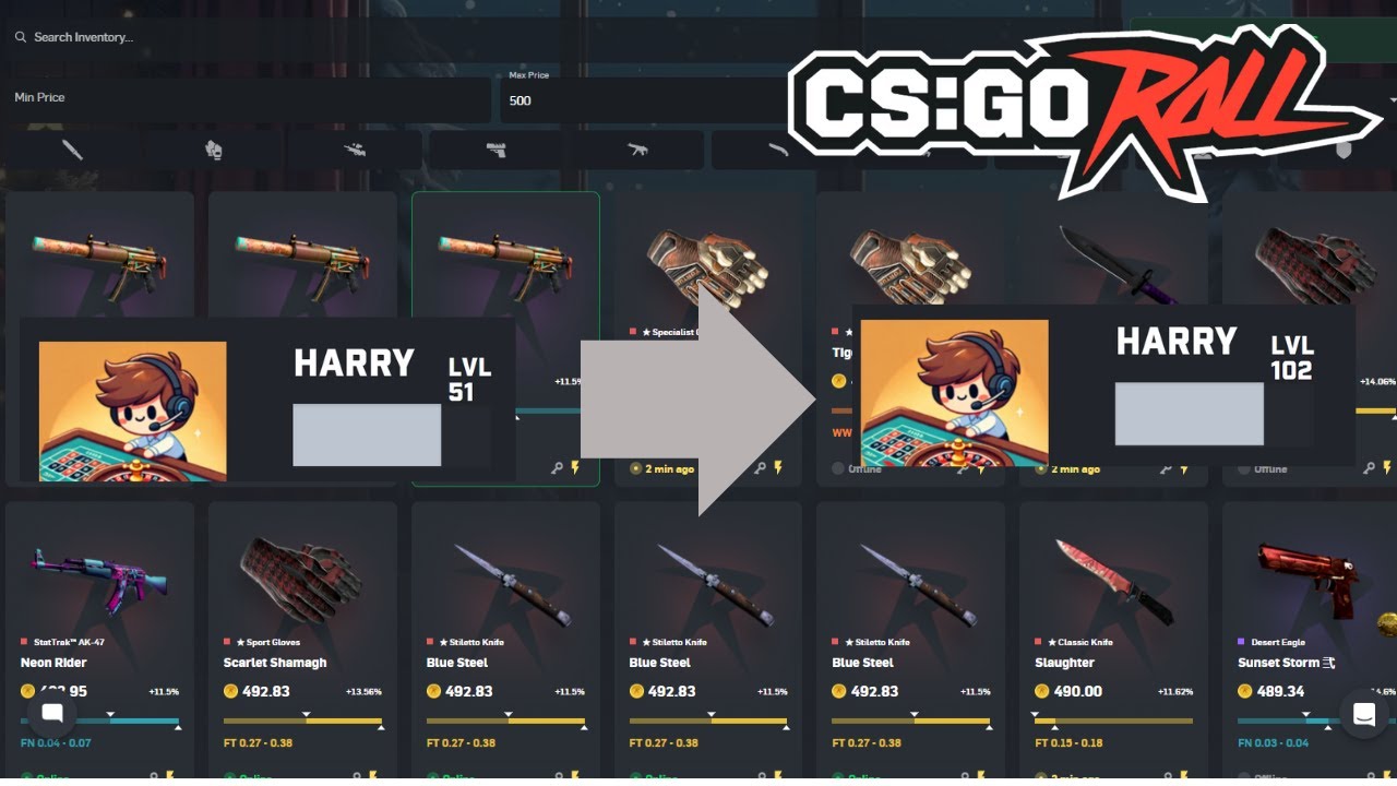 How to level up on CSGO ROLL