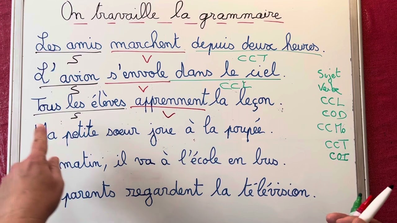 CM/6&egrave;me - 1 exercice pour r&eacute;viser 7 notions de grammaire@LescoursdeSandra