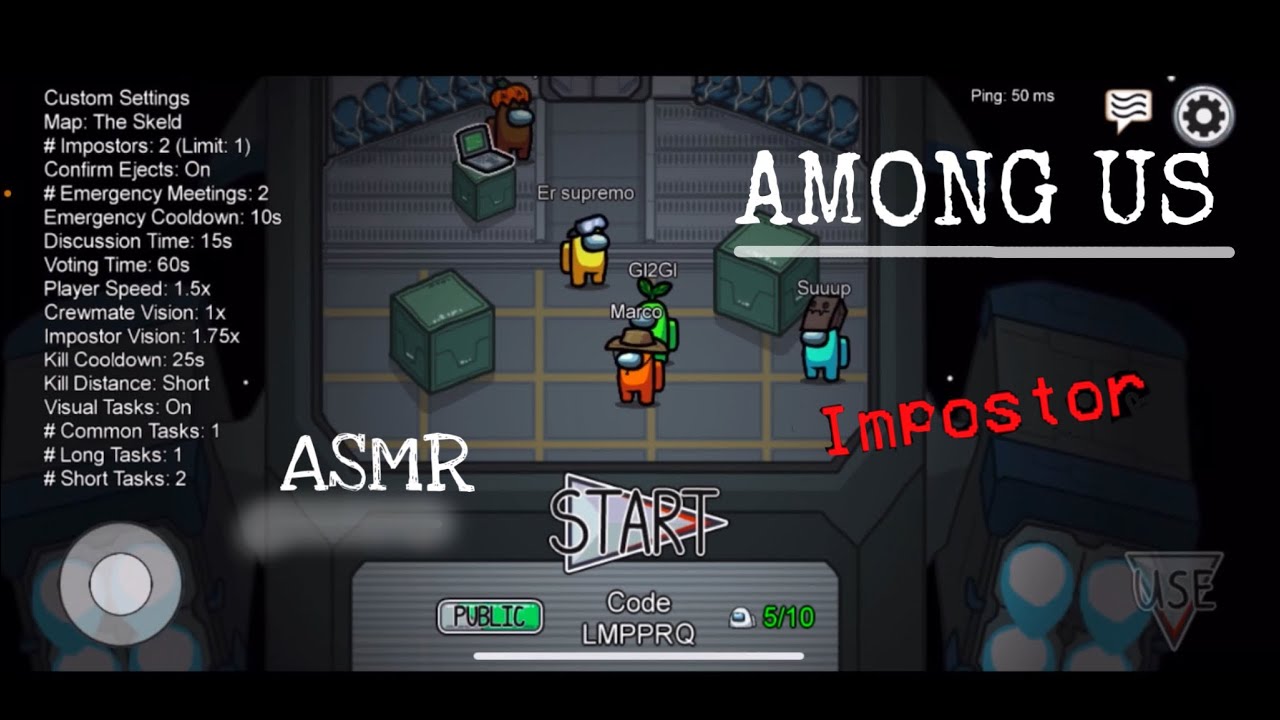 AMONG US in ASMR | Gameplay ITA