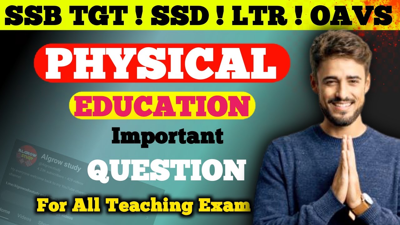 Physical Education  SSB TGT/SSD/LTR/OAVS All Teaching Exam 2024 ! PET Mcq Questions