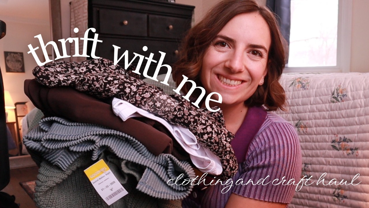 thrift with me | clothing and craft haul