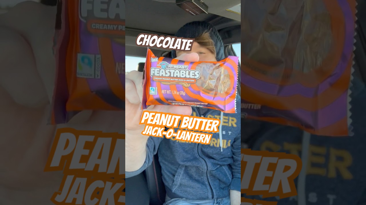Пробуем шоколадный батончик с арахисовым маслом от Mr Beast Feastables 🍫🎃 | День 20